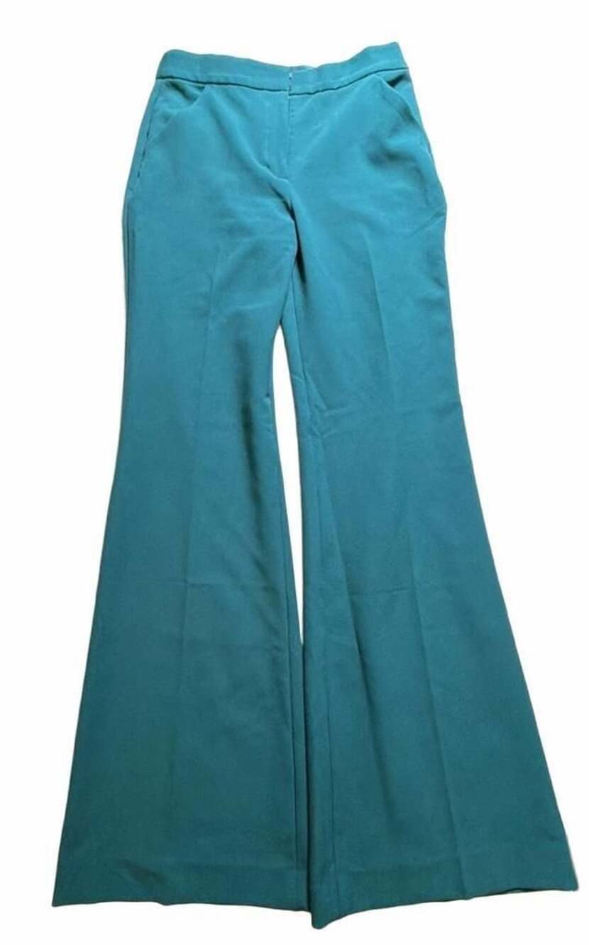 Express Editor High Rise Flare Trouser Green Size 6R